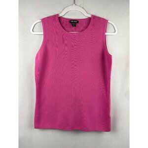 Spring + Mercer Womens Sleeveless Pink Knit Top S